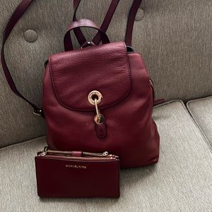 Michael Kors backpack with wallet